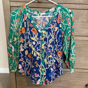 Anthropologie floral blouse